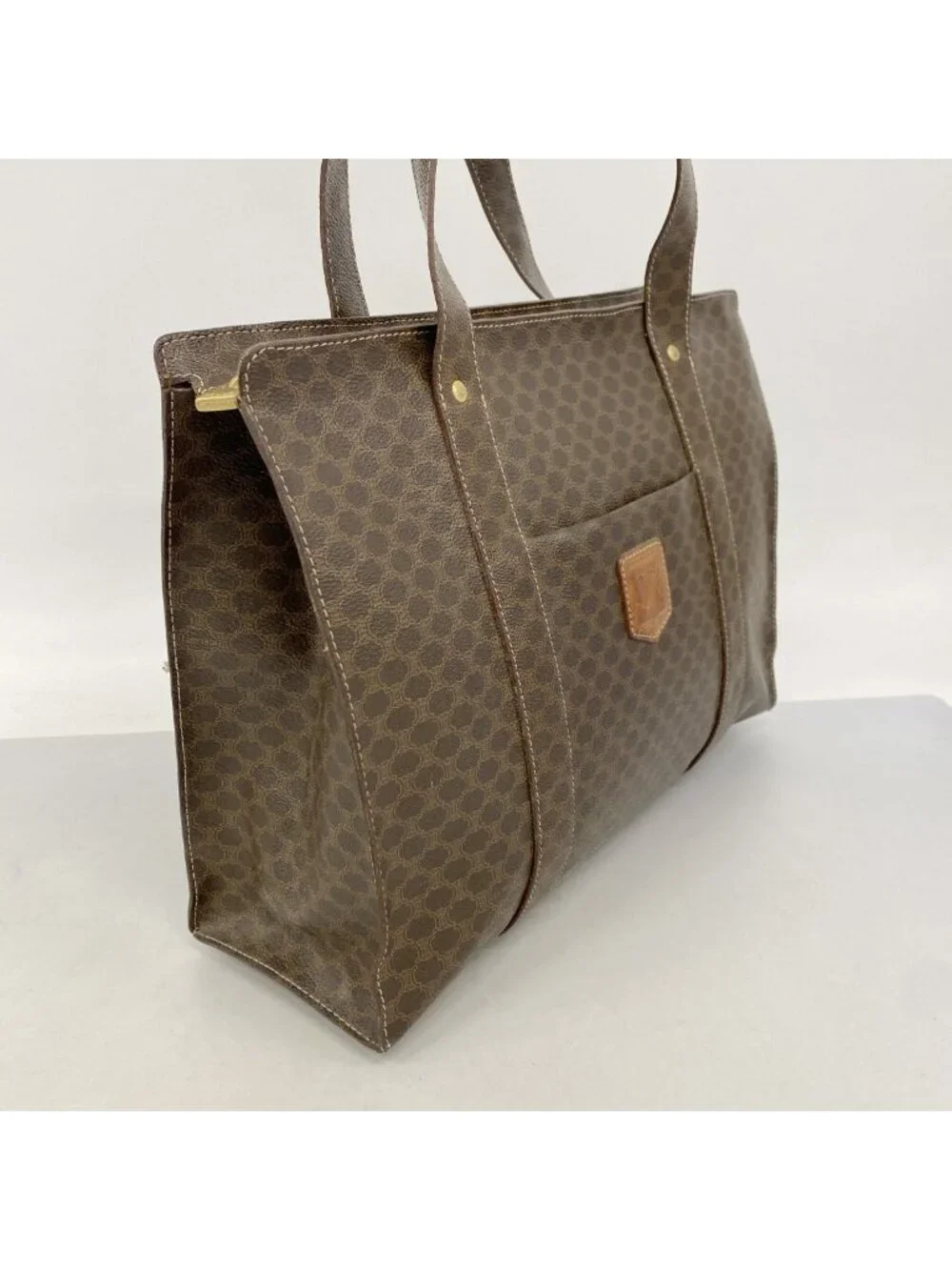 Celine Tote Macadam Brown Gold